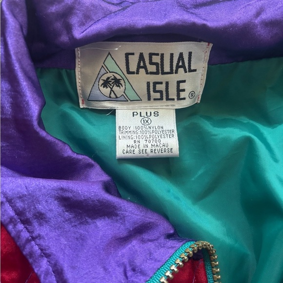 Casual Isle Retro Quilted Bomber Jacket - Picture 2 of 4